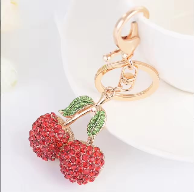 Bela | Crystal Cherry Keychain & Bag Charm