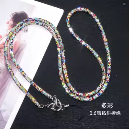 Lena | Crystal Rhinestone Phone Lanyard Necklace