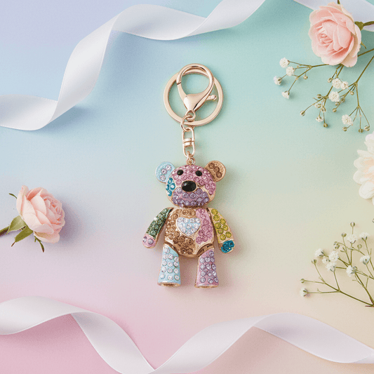 Crystal Teddy Bear Keychain Ad Shot