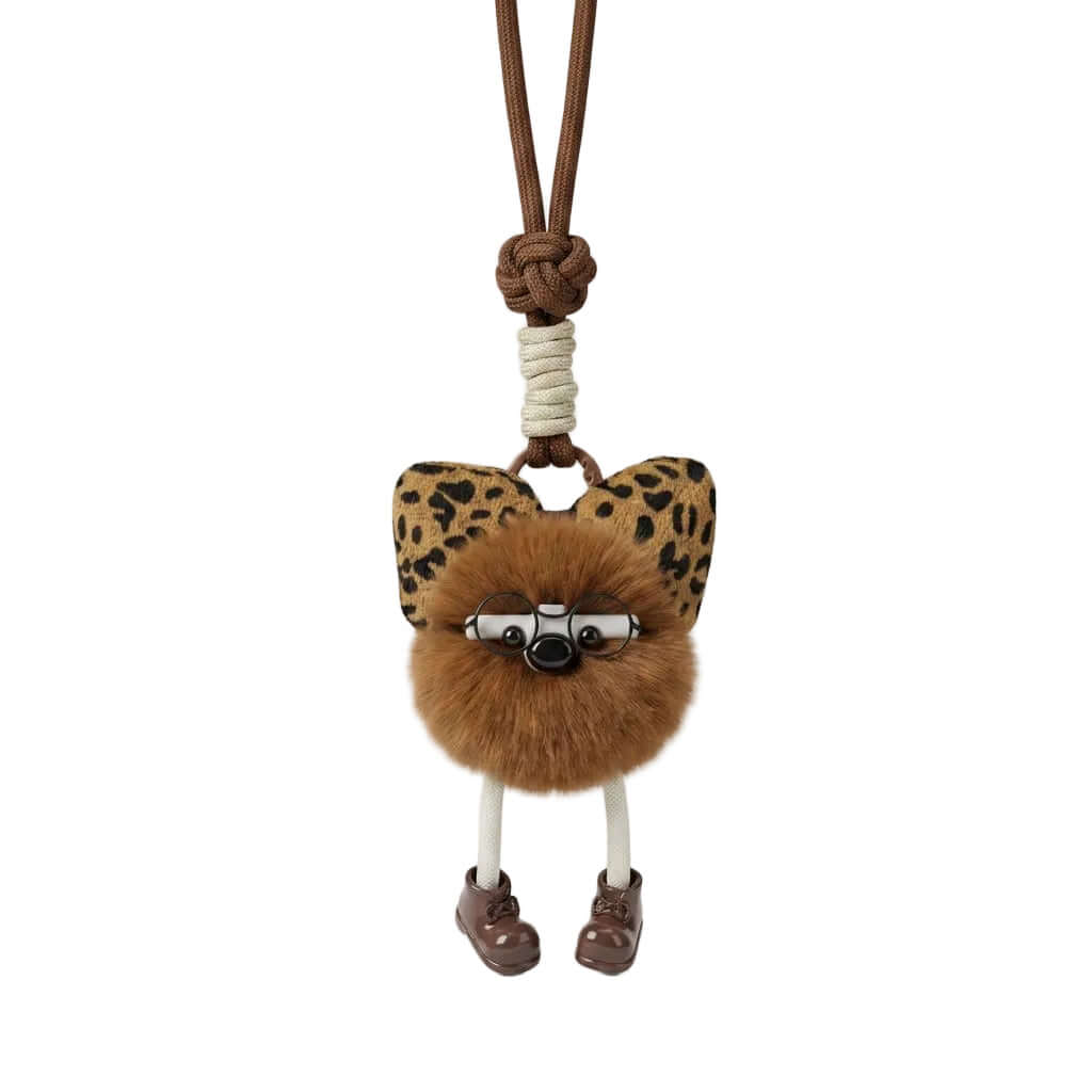 Jabari Keyring oversized glasses plush keychain