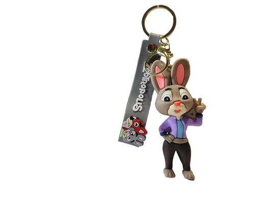 Zootopia keyrings colorful animated keychain design
