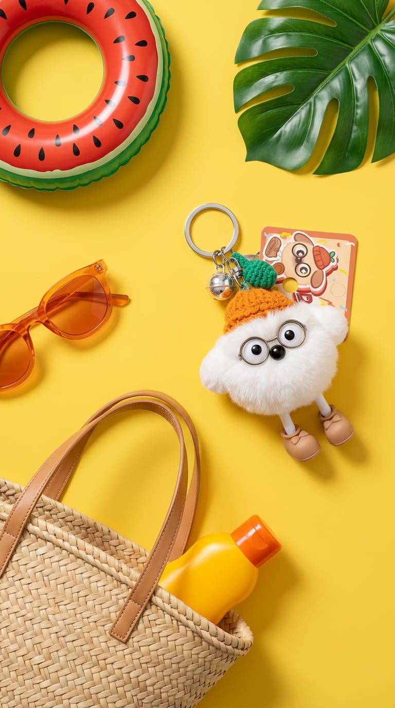 Jabari Keyring fluffy cute character bag charm