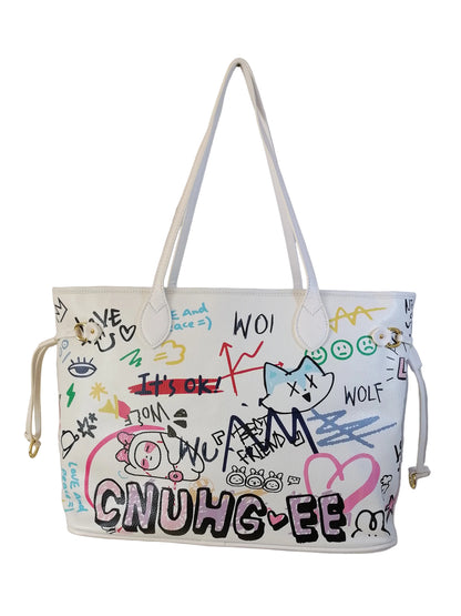 Oma Graffiti Print Bag — Fits a 13" Laptop, Crossbody & Handheld | GrinSquid