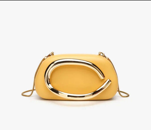 Ulo structured mini crossbody bag in white by GrinSquid, 19cm with gold zip