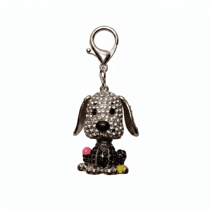 Adanna Rhinestone Poodle Keyring & Bag Charm | GrinSquid GrinSquid