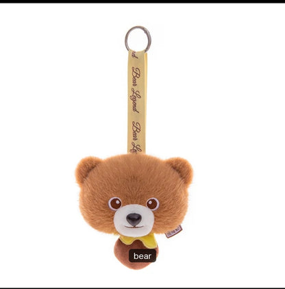 Nneka Plush Animal Charm & Coin Purse — Opens for Coins, Cards & Lipstick | GrinSquid