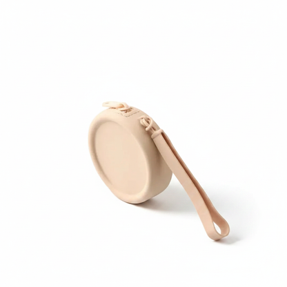 Beige Coin Purse - White Background with Pop