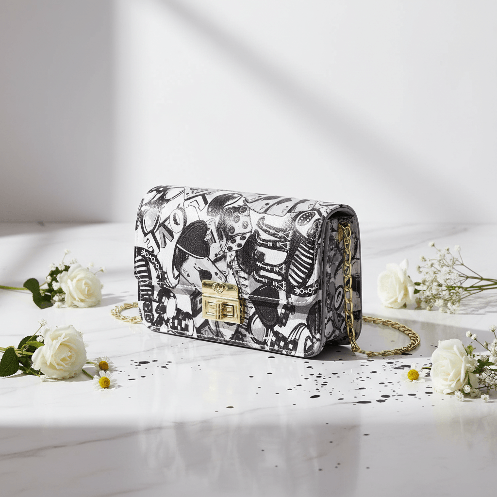 Black & White Graffiti Bag