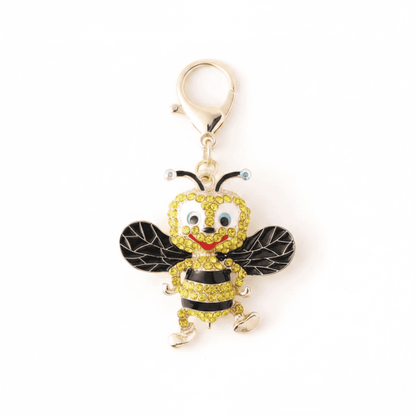 Chinaza Rhinestone Bee Keychain & Bag Charm | GrinSquid GrinSquid