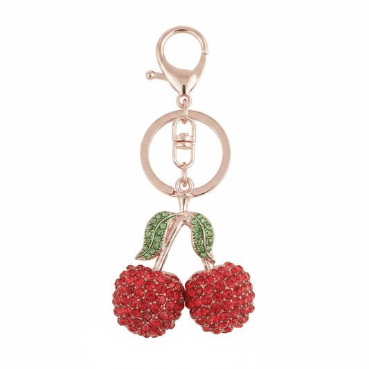 Crystal Cherry Keychain