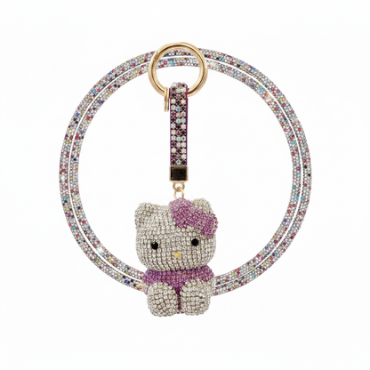 Crystal Kitty Purple & Lanyard Pairing