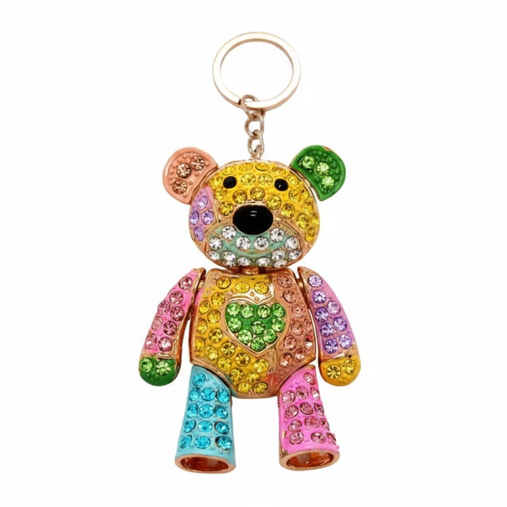 Crystal Teddy Bear Keychain 2