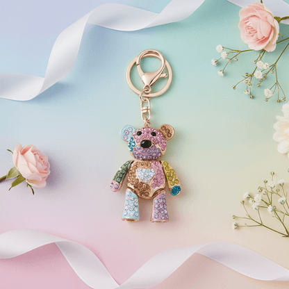 Crystal Teddy Bear Keychain Ad Shot