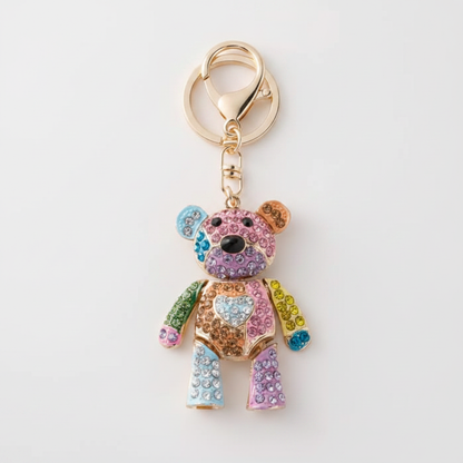 Crystal Teddy Bear Keychain