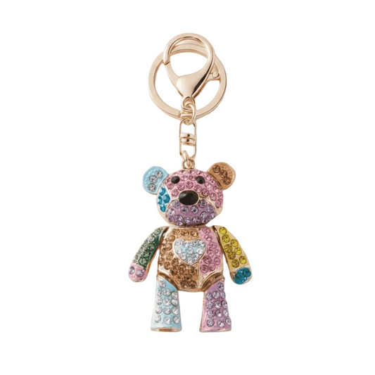 Crystal Teddy Bear Keychain