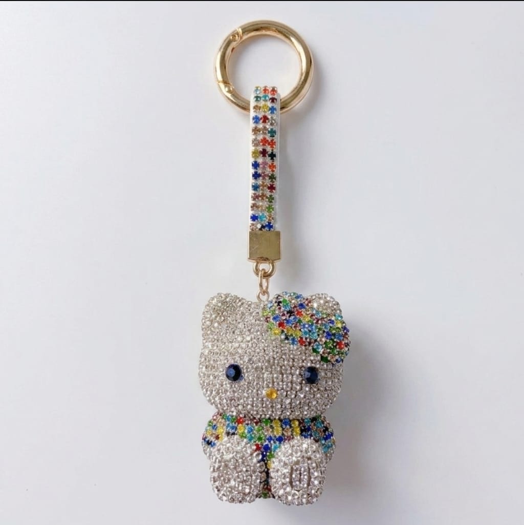 Chisom Crystal Kitty Keyring