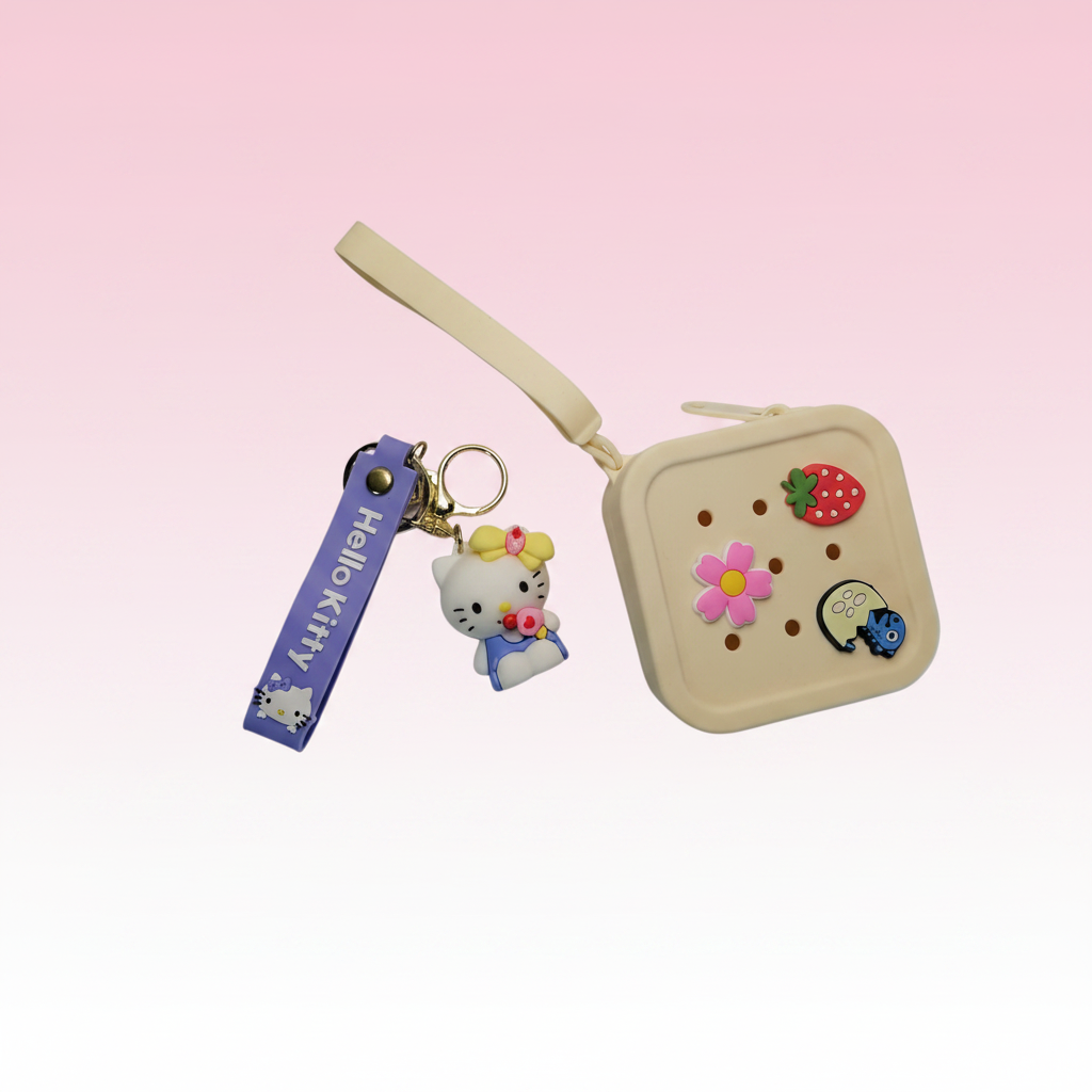 Hello Kitty cream purse set