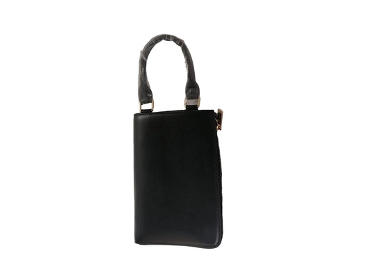 Imani Bag elegant black shoulder bag front view