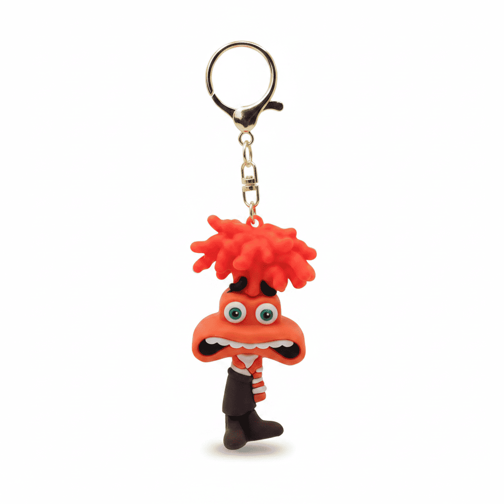 Inside Out Anxiety Keychain - Clean White Background
