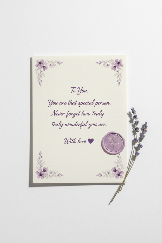 Lilac Special Person Letter