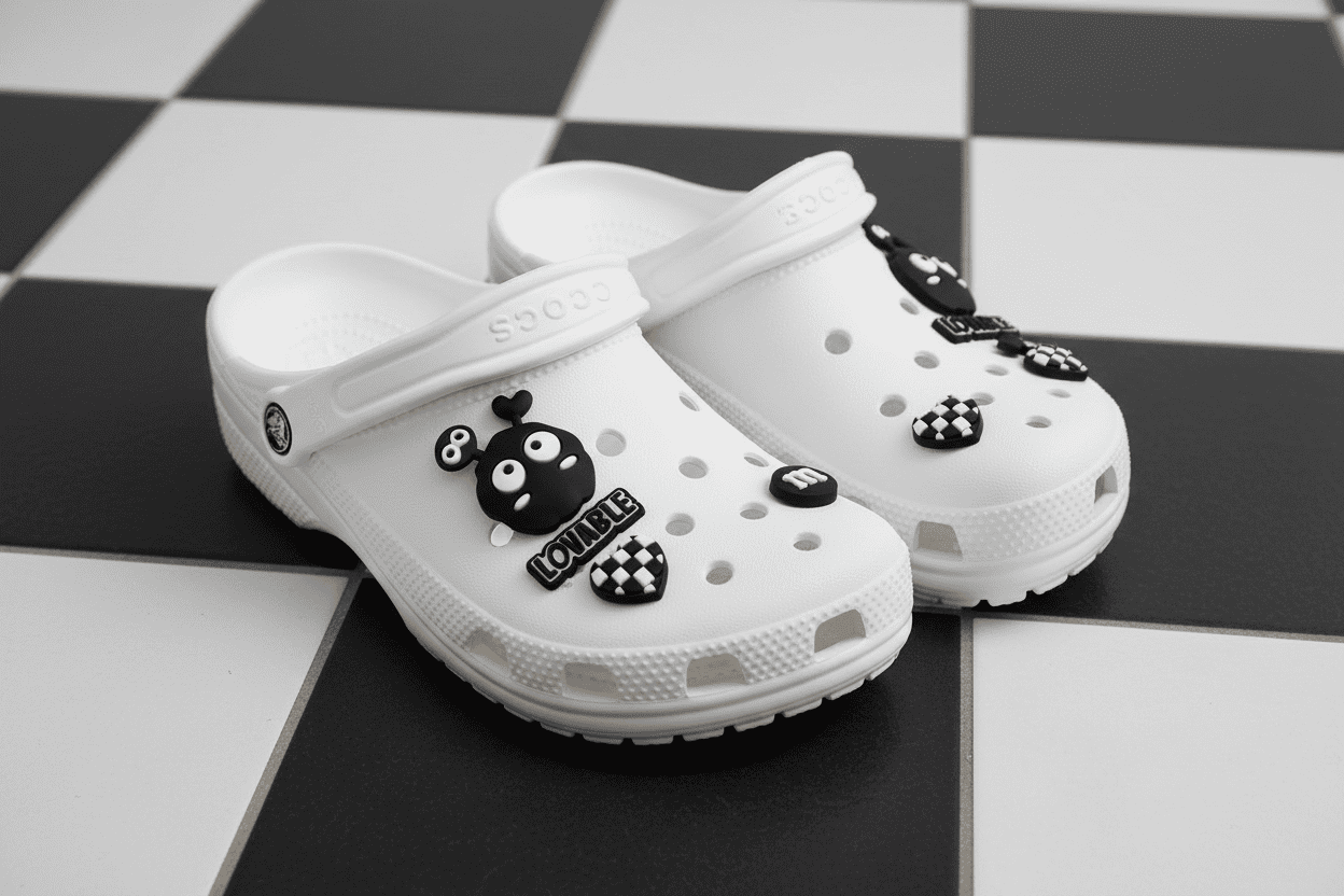 Shoe Charms for Crocs Three EVA shoe charms that push into any Crocs-style clog