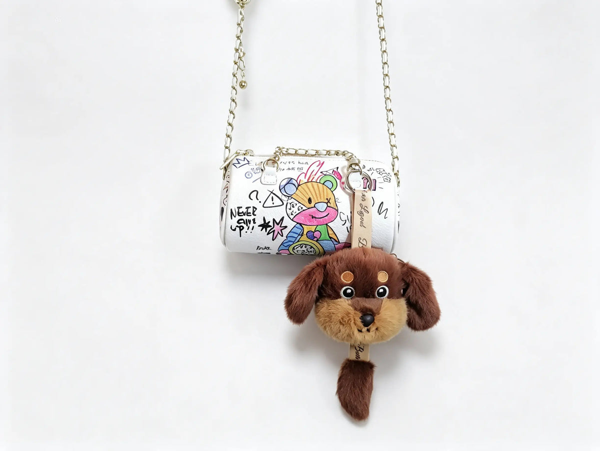 Nneka Plush Animal Charm & Coin Purse — Opens for Coins, Cards & Lipstick | GrinSquid