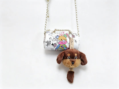 Nneka Plush Animal Charm & Coin Purse — Opens for Coins, Cards & Lipstick | GrinSquid