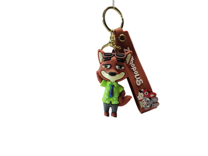 Zootopia keyrings glossy multicolor bag charm