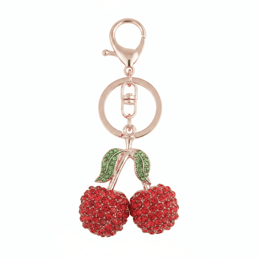 Ozioma Rhinestone Cherry Keychain & Bag Charm | GrinSquid GrinSquid