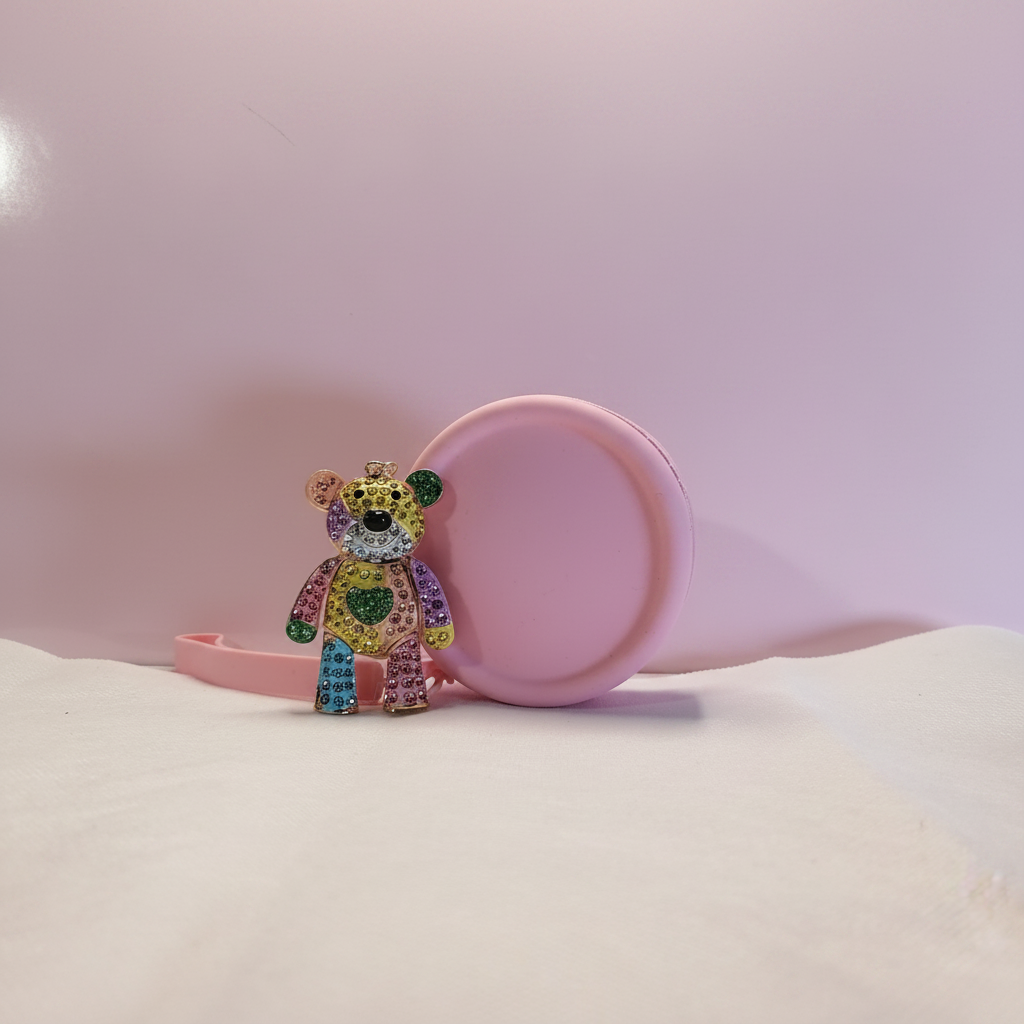 Pink coin purse rainbow bear set