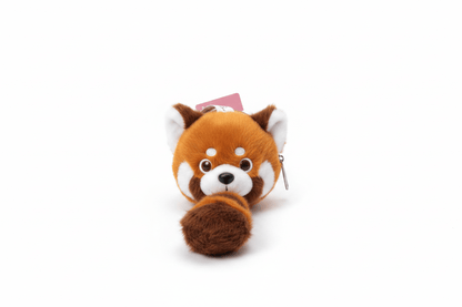 Nneka rust red panda plush charm and coin purse, 11cm