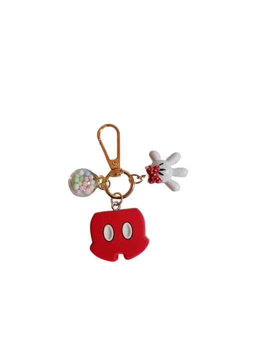 mickey keychains luxury bag charm red