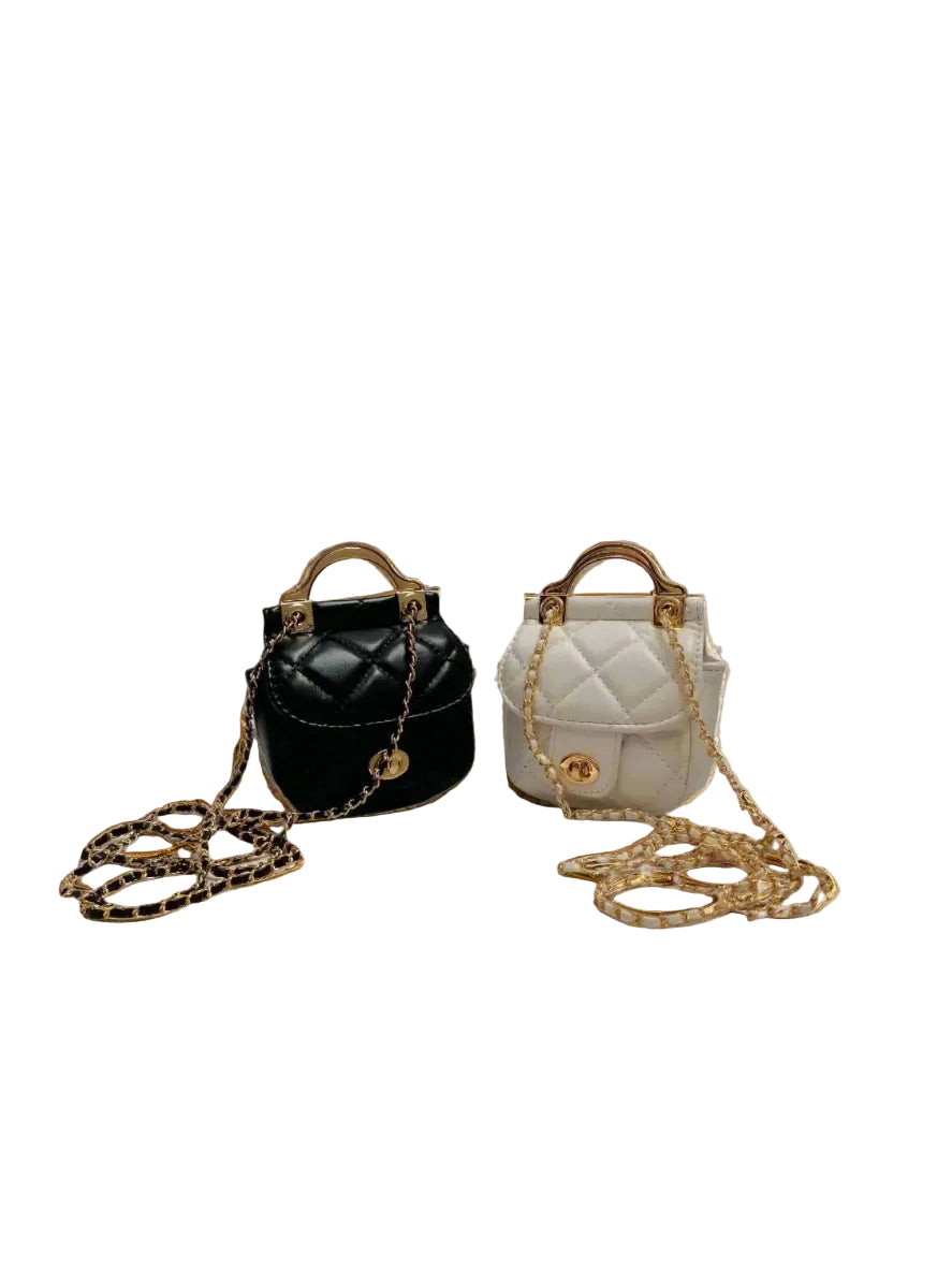 Amani Bags stainless steel trolley coin bag for women black variant