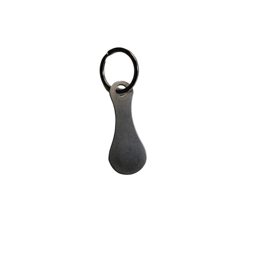 Stainless steel shopping trolley key token keychain accessory