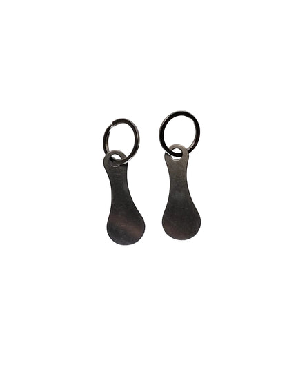 Stainless steel shopping trolley key token keychain accessory