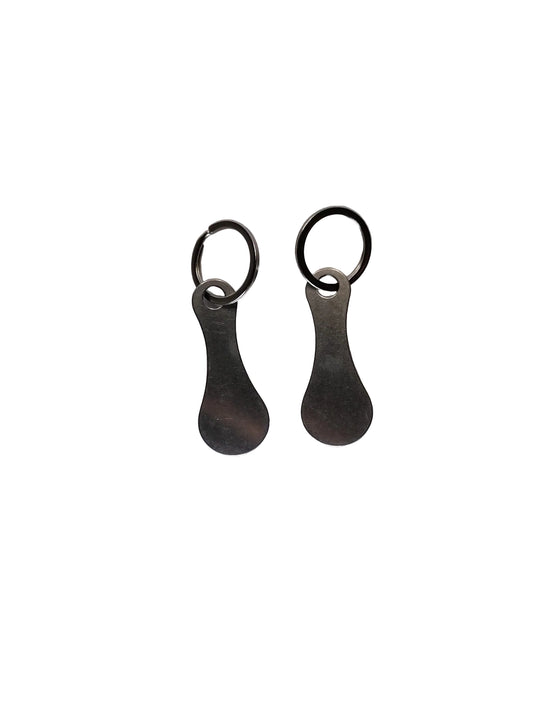 Stainless steel shopping trolley key token keychain accessory
