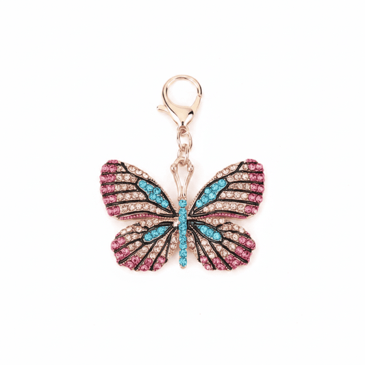 Uchechi Rhinestone Butterfly Keyring & Bag Charm | GrinSquid GrinSquid