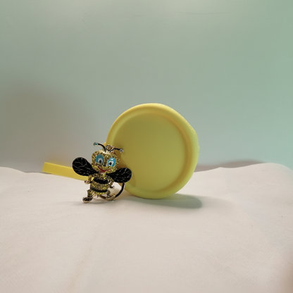 Yellow purse black bee