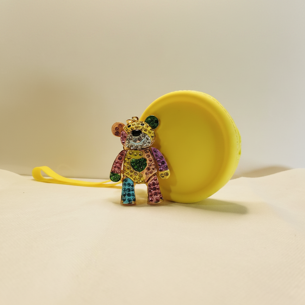 Yellow purse rainbow bear