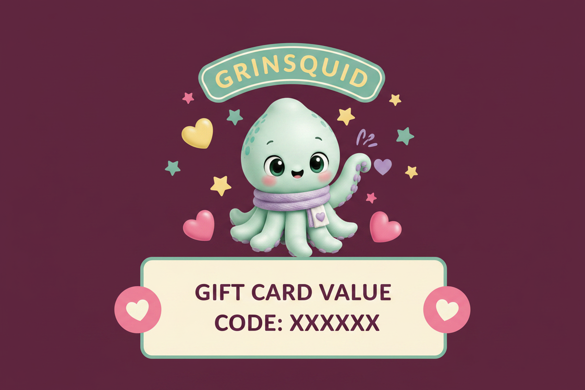 Your second GrinSquid gift-card design is being created
