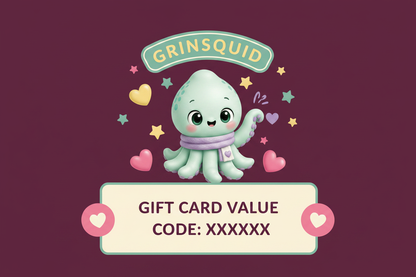 Your second GrinSquid gift-card design is being created