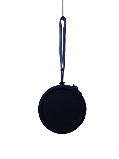 Dark blue case with a handle on a white background